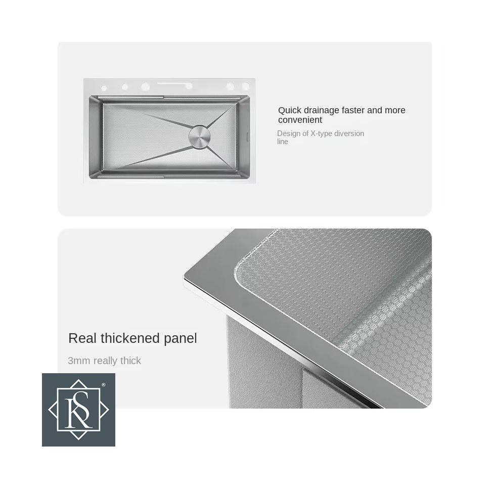 Fregadero Rock Stone de 1 Pozo Con Accesorios LUXE COMPLETO DIGIT