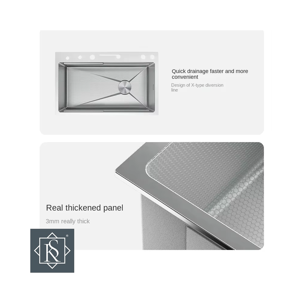 Fregadero Rock Stone de 1 Pozo Con Accesorios LUXE COMPLETO DIGIT