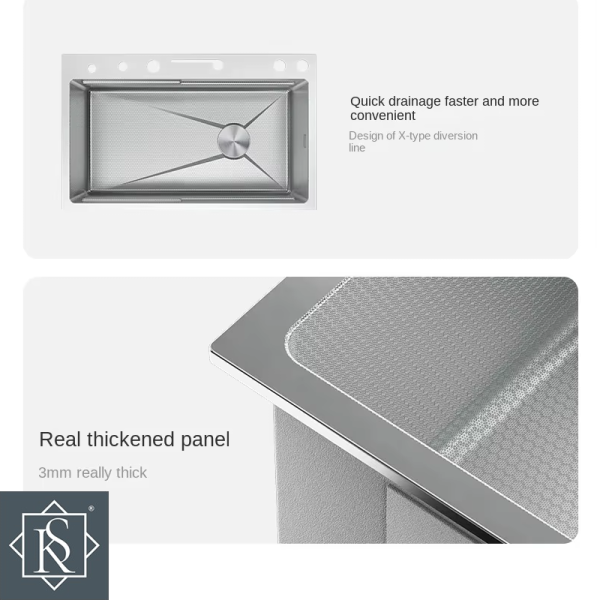 Fregadero Rock Stone de 1 Pozo Con Accesorios LUXE COMPLETO DIGIT