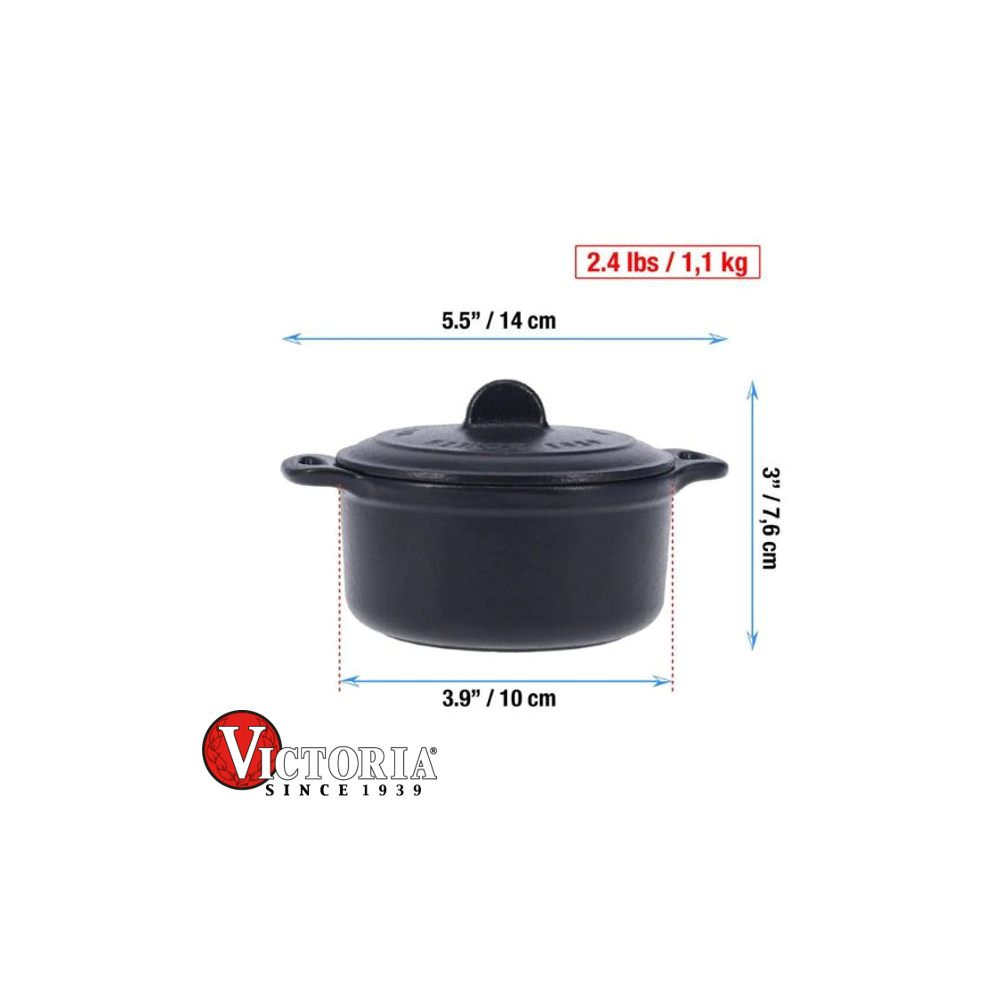 Mini Olla Victoria Cookware Hierro Fundido 39202