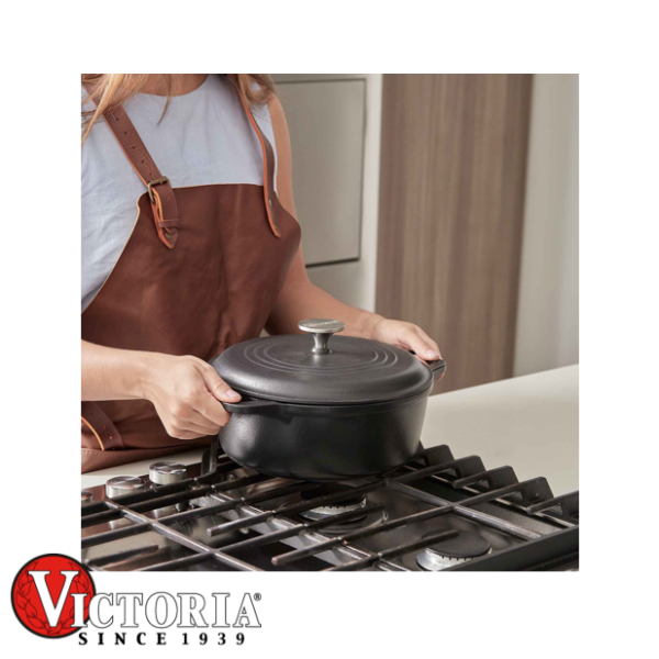 Olla Esmaltada - Horno Holandés Victoria 3.8L Hierro Fundido 35013