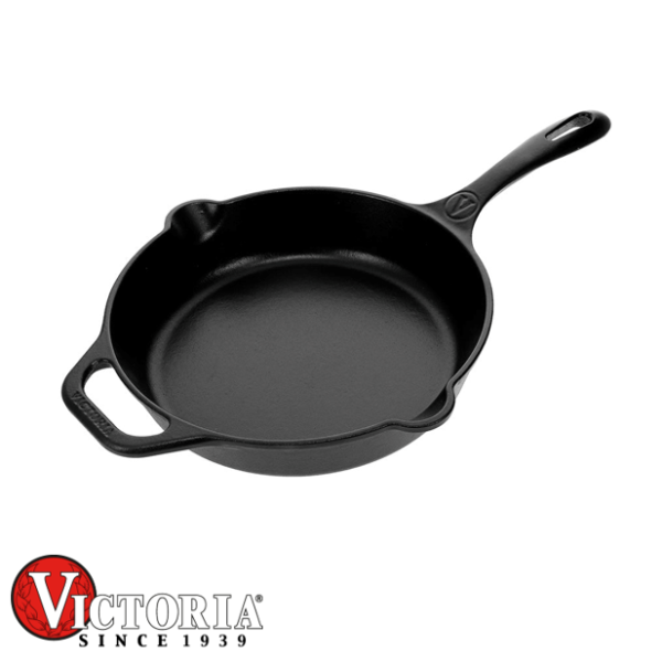 Sartén Wok Victoria Hierro Fundido Precurado 35020