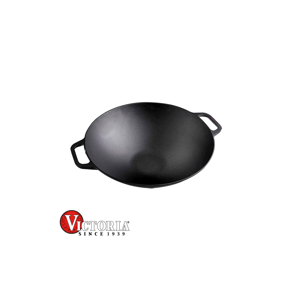 Sartén Wok Victoria Hierro Fundido Precurado 35020