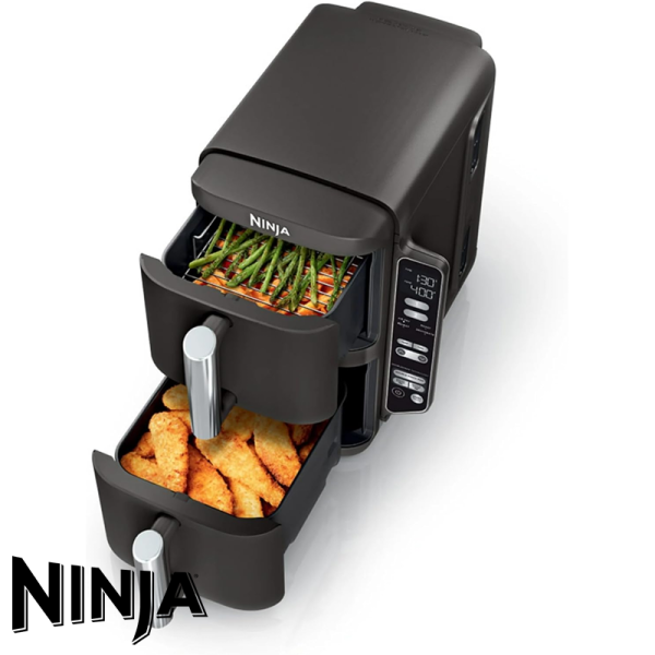 Freidora de Aire Ninja Pro de 2 Pozos 7.6 Litros - 4 Funciones SL200