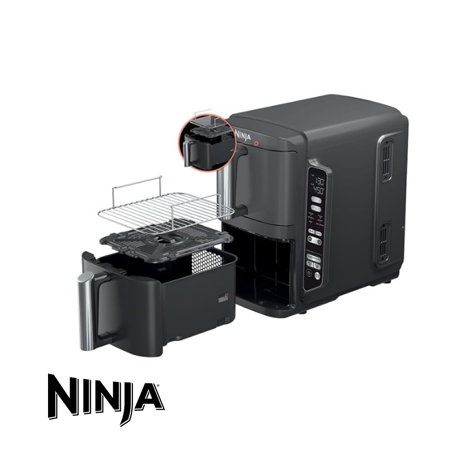 Freidora de Aire Ninja Pro de 2 Pozos 7.6 Litros - 4 Funciones SL200