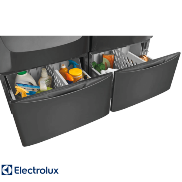 Combo Lavadora + Secadora de Gas Electrolux 22kgs Carga Frontal Ploma Con Base