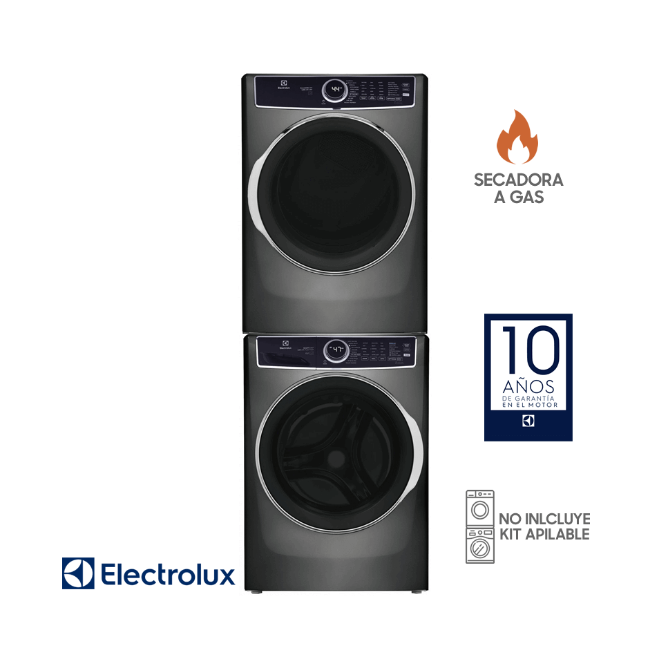 Combo Lavadora + Secadora de Gas Electrolux 22kgs Carga Frontal Ploma