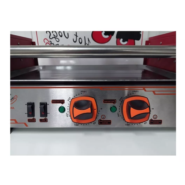 Máquina Eléctrica de Salchichas Para Hot Dog de 9 Rodillos WY-009