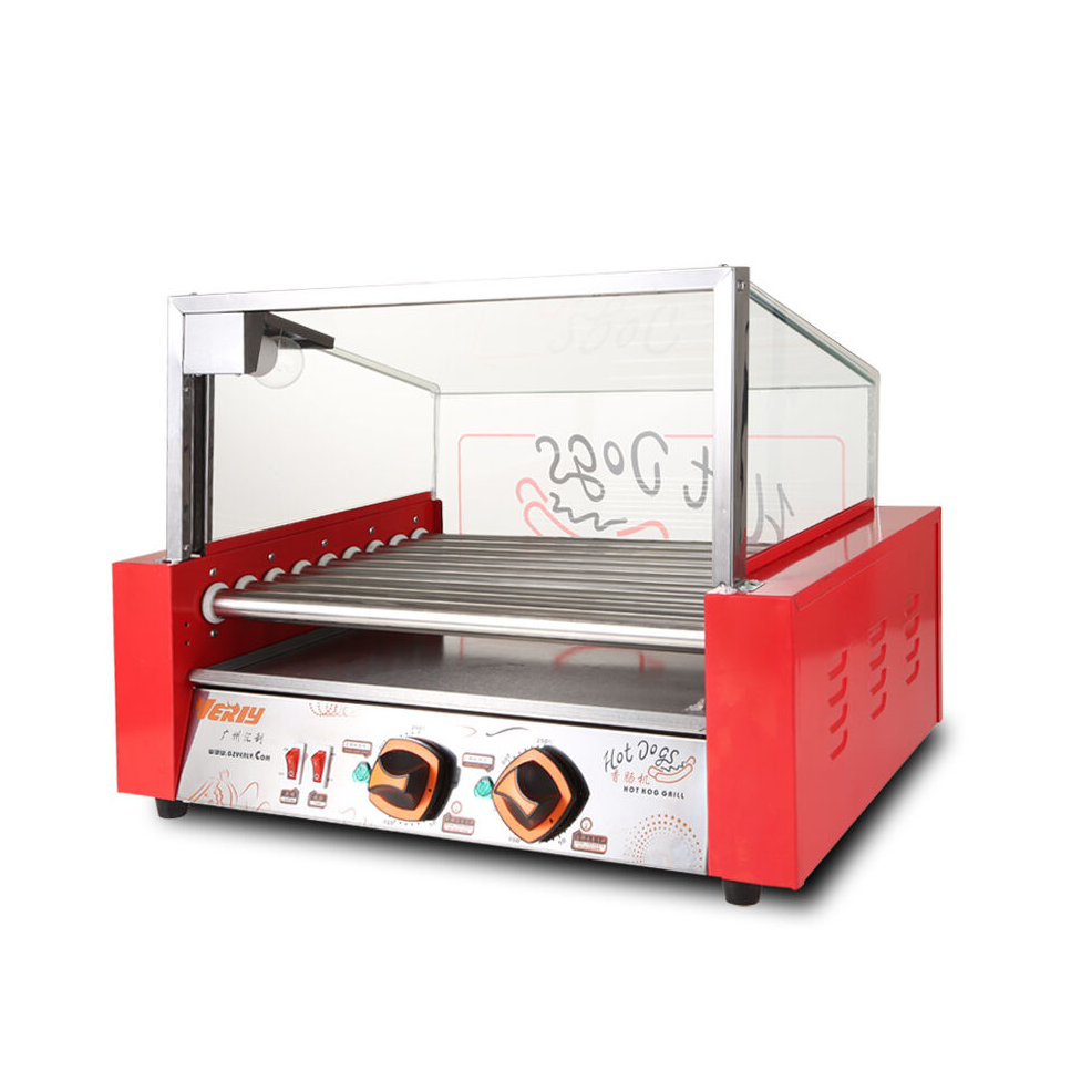 Máquina Eléctrica de Salchichas Para Hot Dog de 9 Rodillos WY-009