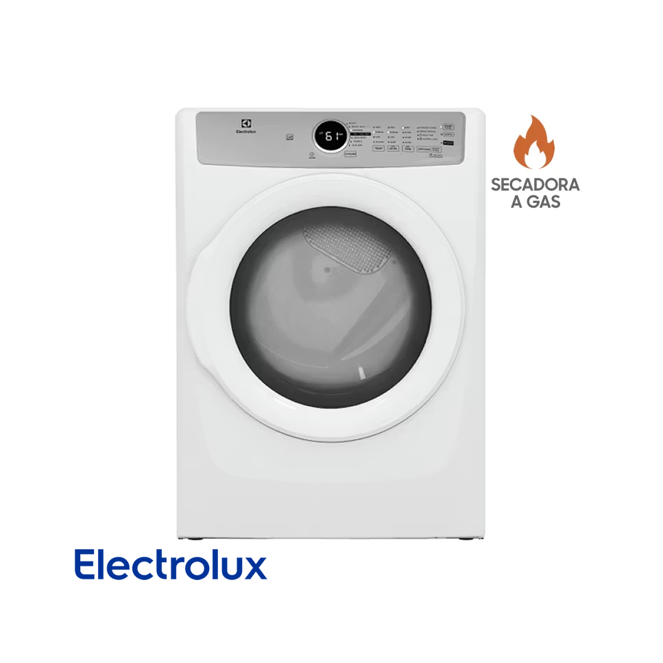Combo Lavadora + Secadora de Gas Electrolux 22kgs Carga Frontal Blanca