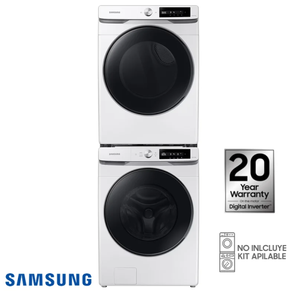 Combo Lavadora + Secadora Eléctrica Samsung 22 Kgs – 48 Lbs Inverter