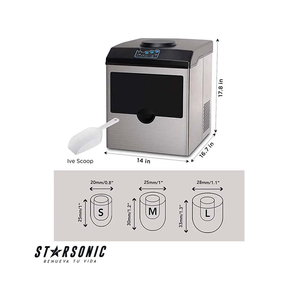 Maquina de Hielos Starsonic Con Dispensador de Agua HZB-22BF