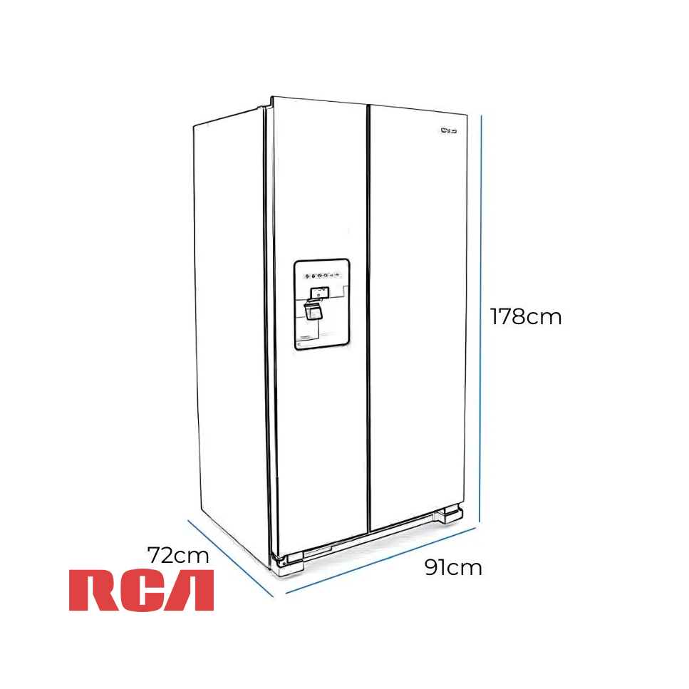 Refrigeradora RCA Side by Side 606 Litros Con Ice Maker Inverter BCD-606WHI
