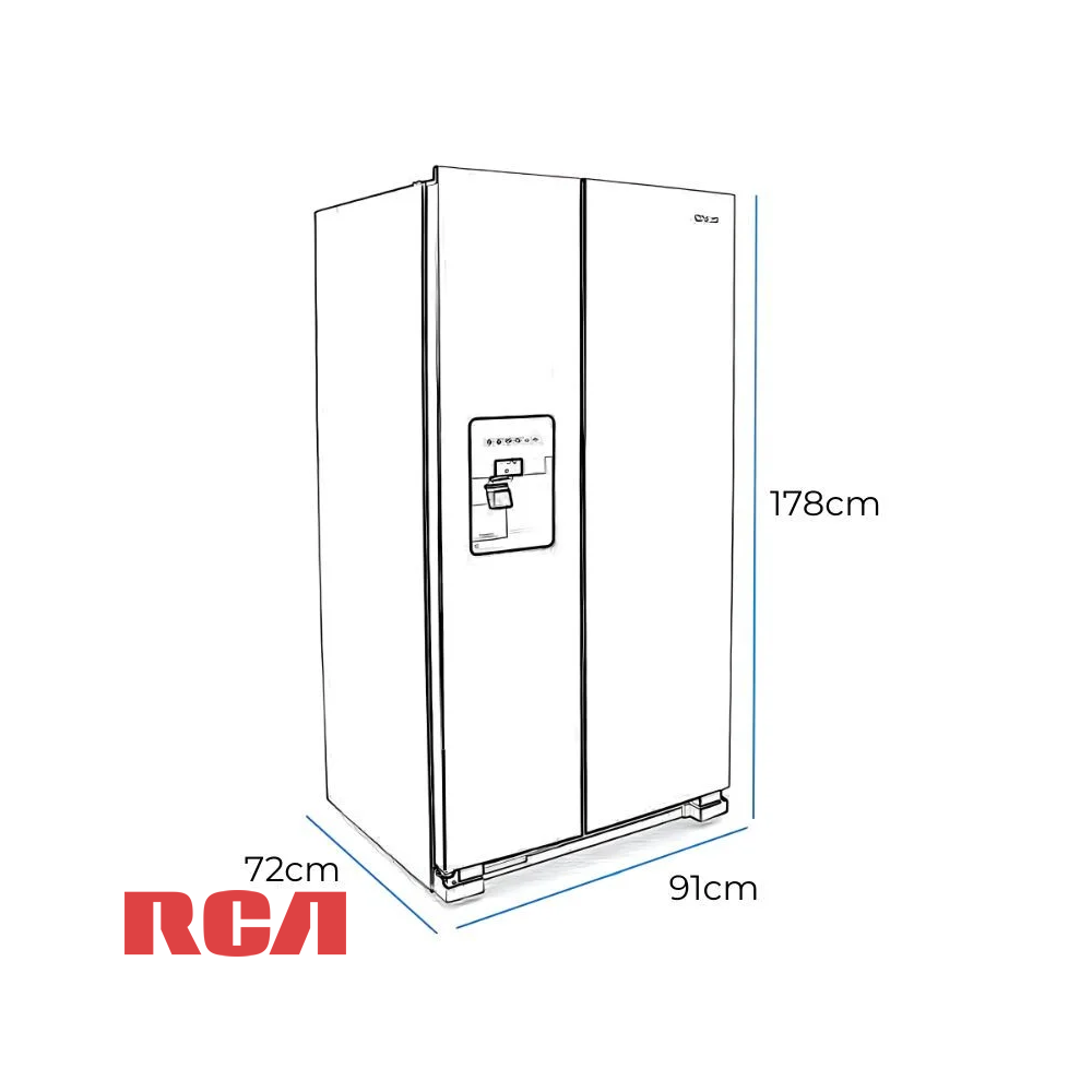 Refrigeradora RCA Side by Side 606 Litros Con Ice Maker Inverter BCD-606WHI
