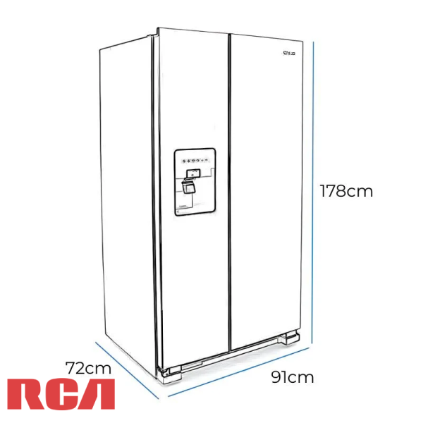 Refrigeradora RCA Side by Side 606 Litros Con Ice Maker Inverter BCD-606WHI