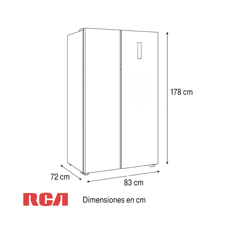 Refrigeradora RCA 460 Litros Side By Side Panel Digital Inverter BCD-460WE