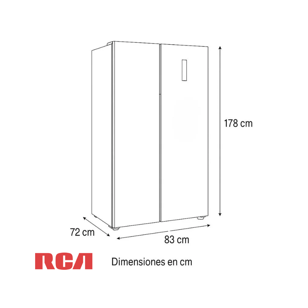 Refrigeradora RCA 460 Litros Side By Side Panel Digital Inverter BCD-460WE