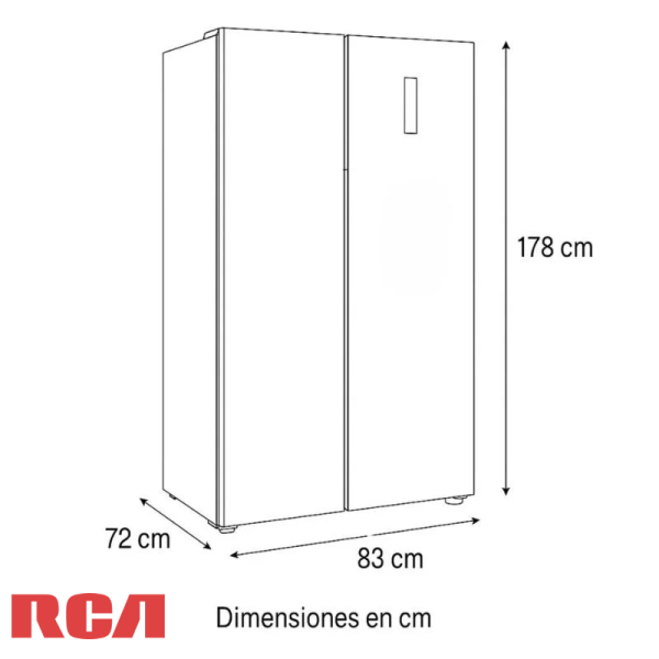 Refrigeradora RCA 460 Litros Side By Side Panel Digital Inverter BCD-460WE