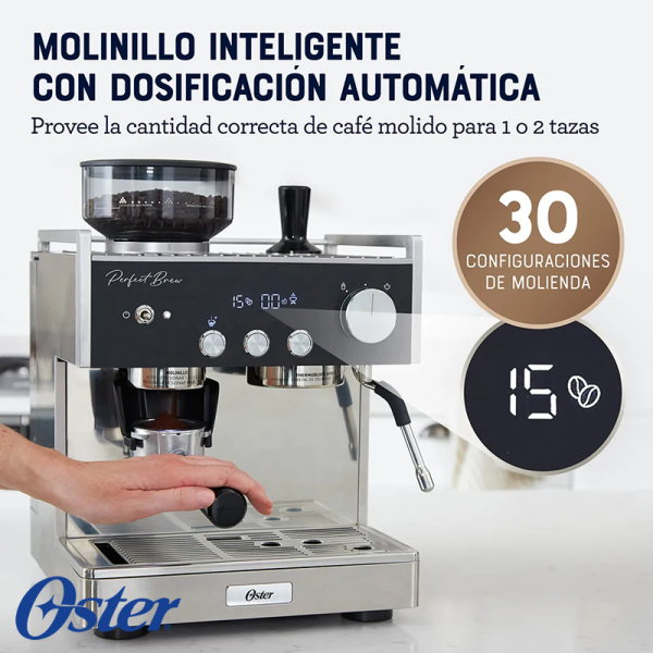 Cafetera Oster PERFECT BREW MÁX Espresso y Capuchino BVSTEM7400