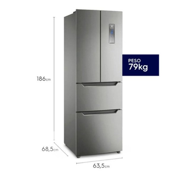 Refrigeradora Electrolux 298L French Door Inverter ERFWV6HUS