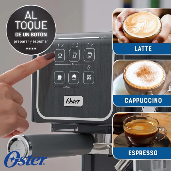 Cafetera Oster Expreso y Capuchino Prima Latte Touch BVSTEM6801M