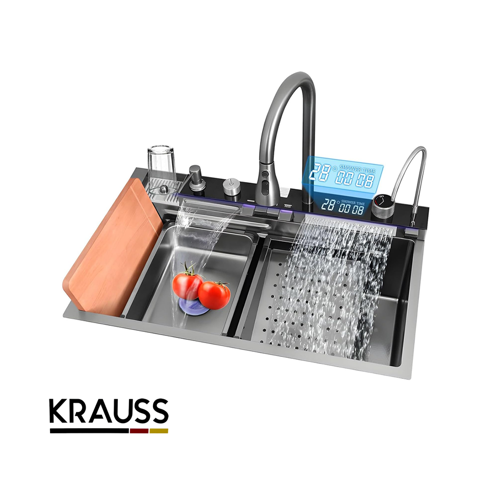 Fregadero Krauss de 1 Pozo Con Accesorios KRAUSS DIG NEG