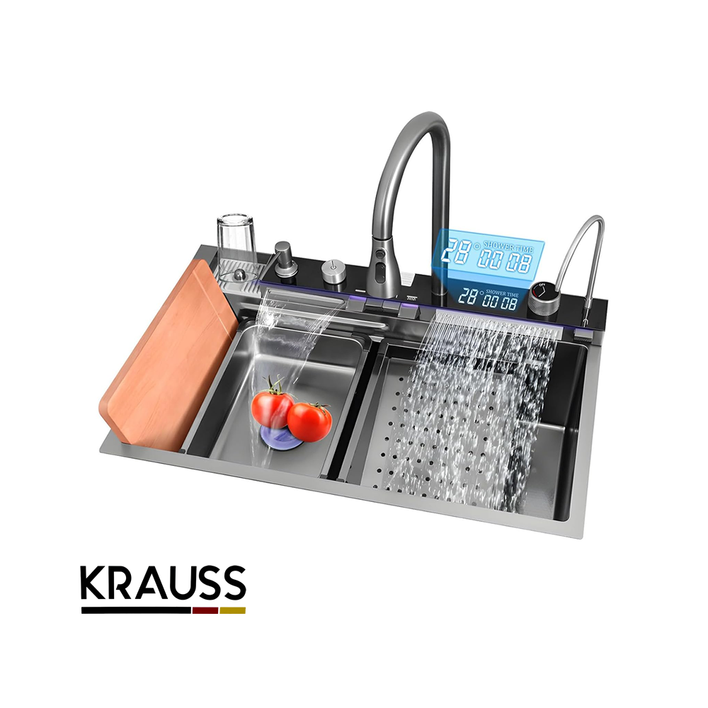 Fregadero Krauss de 1 Pozo Con Accesorios KRAUSS DIG NEG