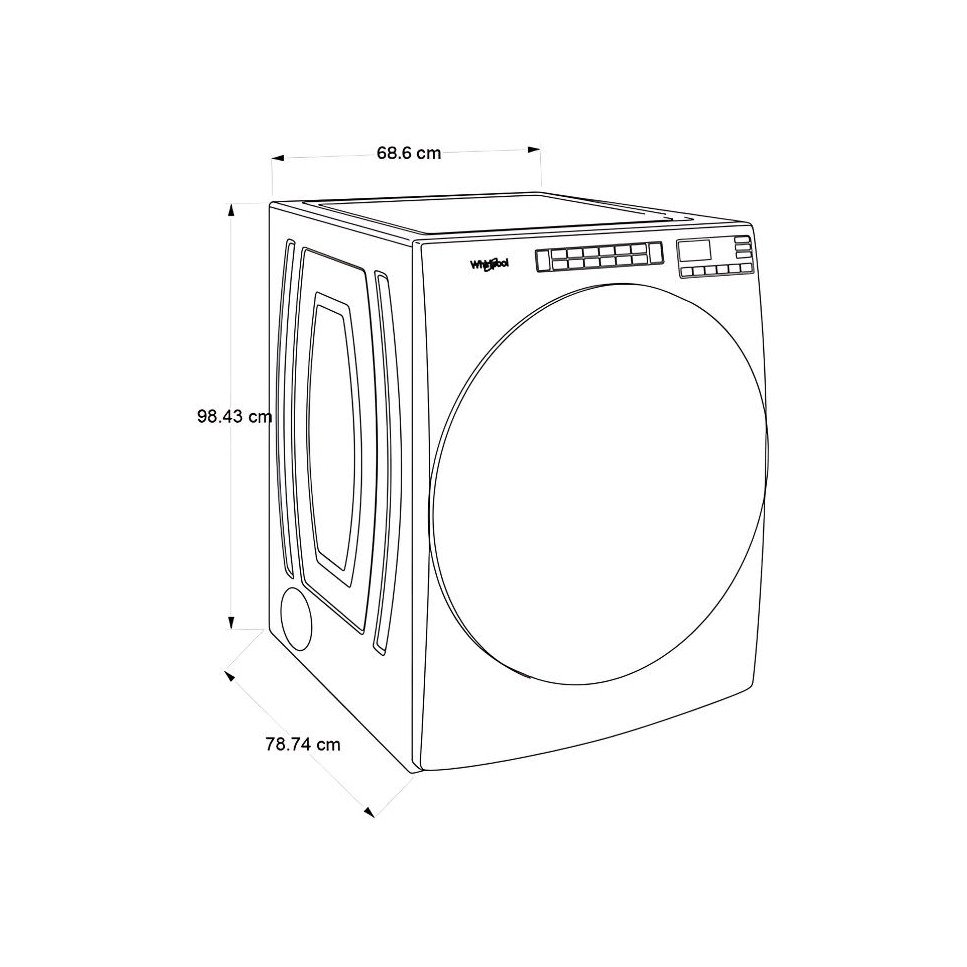 Secadora Eléctrica Whirlpool 23 Kgs 220v Xpert Dry 7MWED6605MW