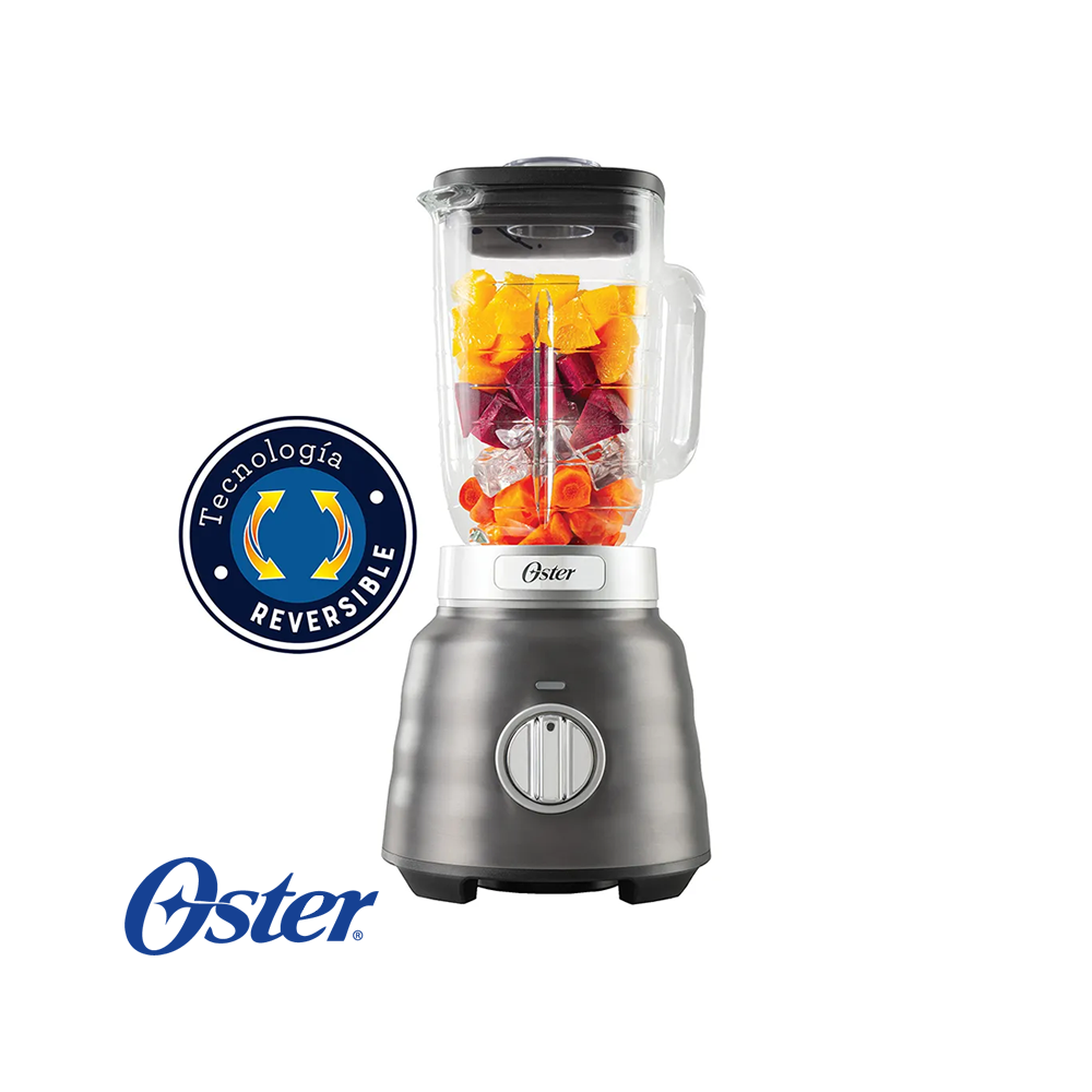 Licuadora Oster Max Reversible 1500 Watts - Jarra de Vidrio de 1.7 Litros BLSTPBRGR