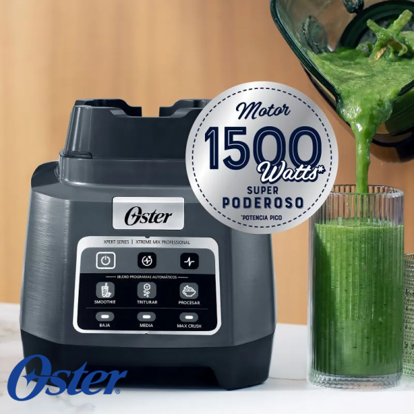 Licuadora Oster Profesional XTREME MIX 1500 Watts - Jarra de Vidrio de 2 Litros BLSTXPGBW