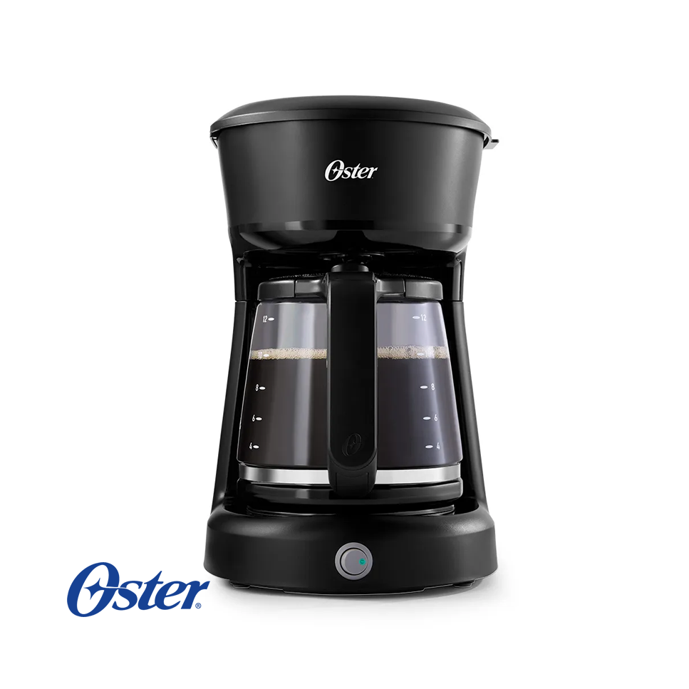 Cafetera Oster Manual de 12 Tazas con Jarra de Vidrio BVSTDCS12B