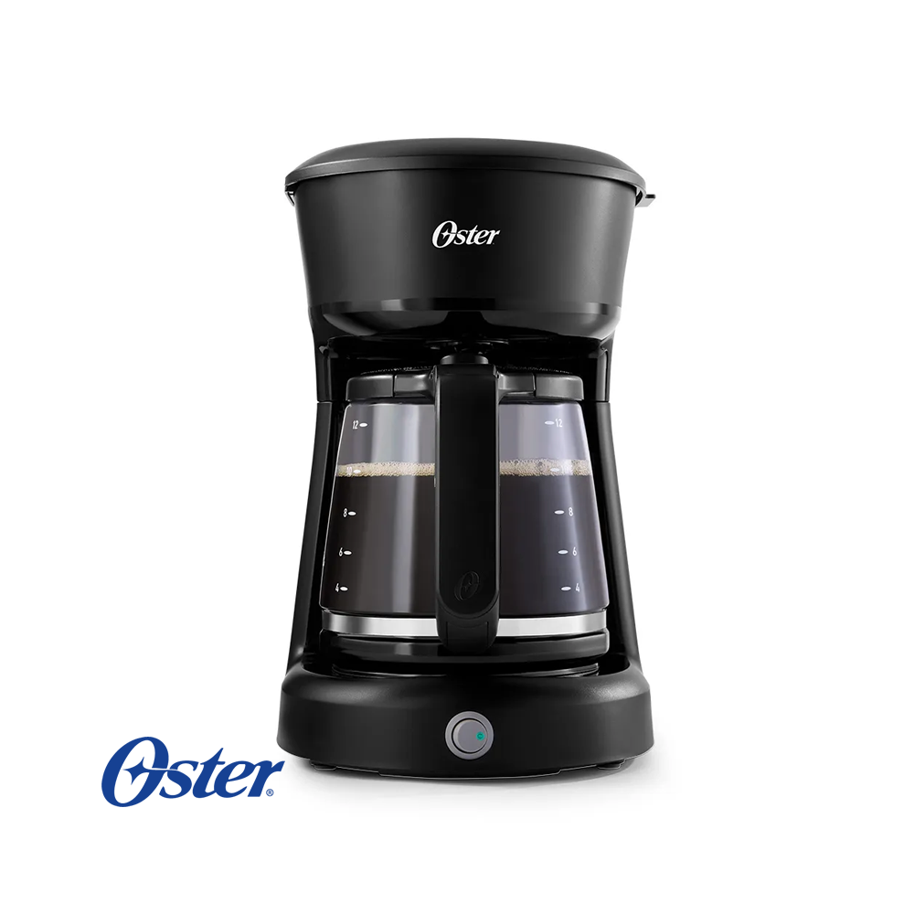 Cafetera Oster Manual de 12 Tazas con Jarra de Vidrio BVSTDCS12B