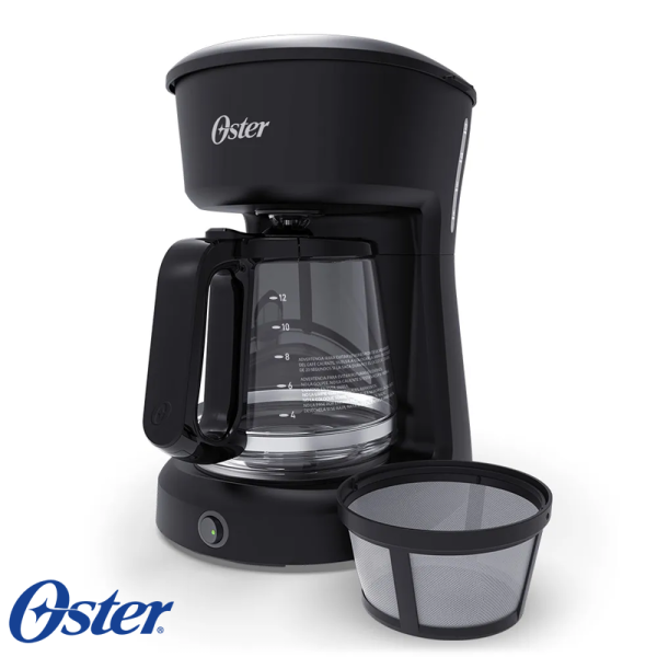 Cafetera Oster Manual de 12 Tazas con Jarra de Vidrio BVSTDCS12B