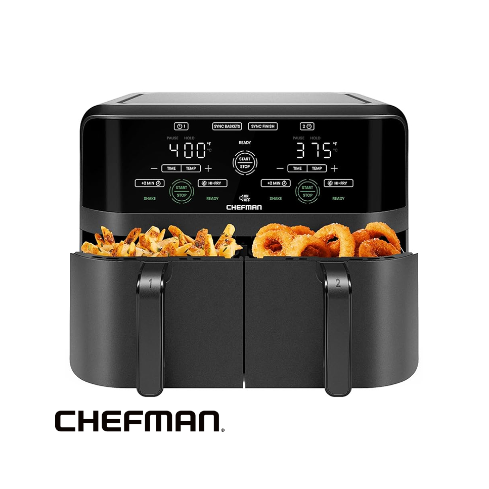 Freidora de Aire CHEFMAN Doble Canasta de 5.6 Litros