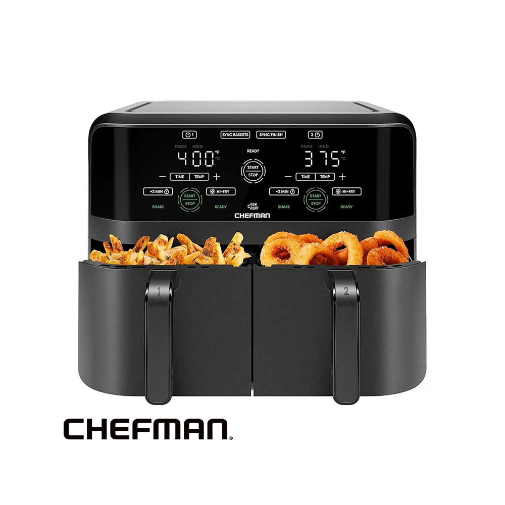 Freidora de Aire CHEFMAN Doble Canasta de 5.6 Litros