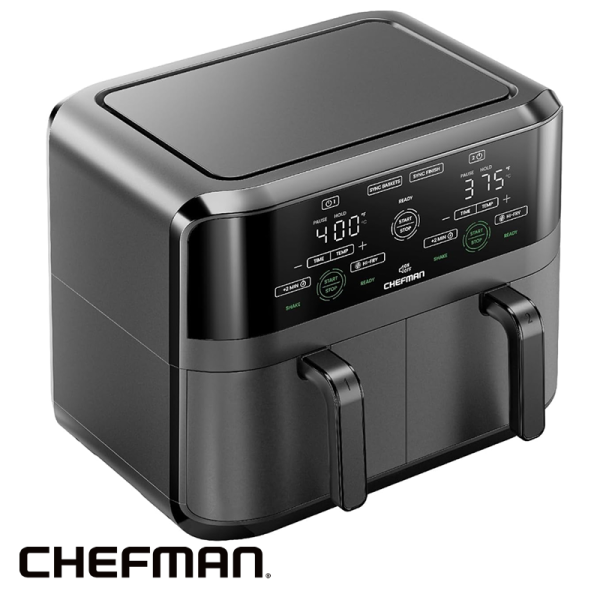 Freidora de Aire CHEFMAN Doble Canasta de 5.6 Litros