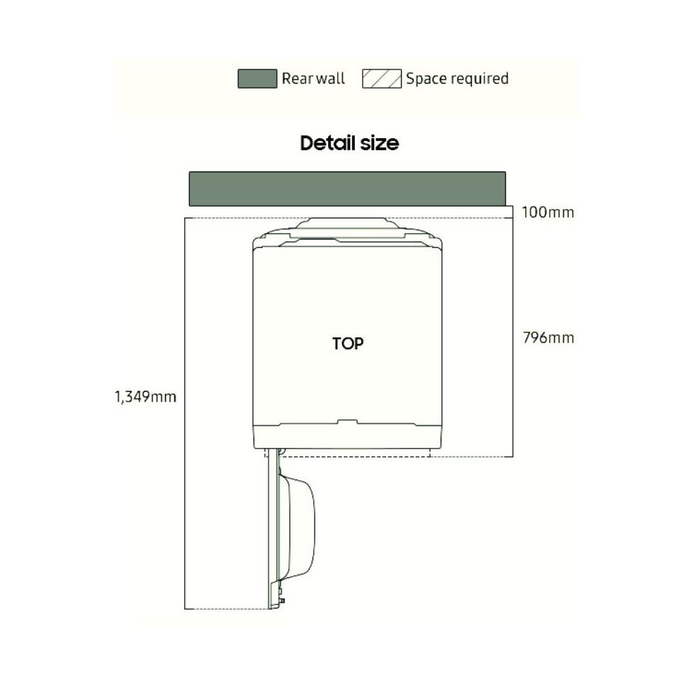 Torre de Lavado Samsung Bespoke 22 kg Electrica 220v WH22DBH570