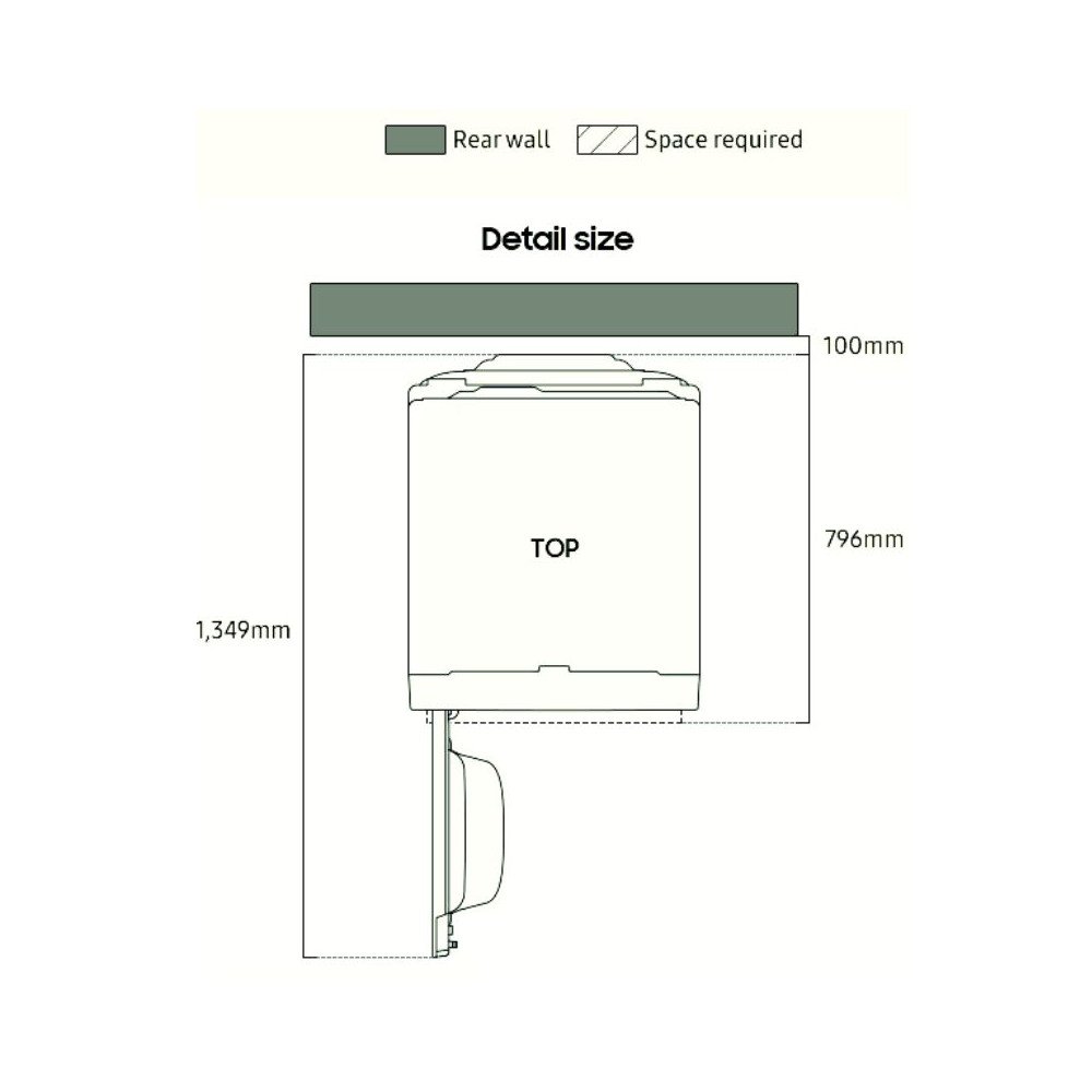 Torre de Lavado Samsung Bespoke 22 kg Electrica 220v WH22DBH570