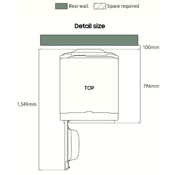 Torre de Lavado Samsung Bespoke 22 kg Electrica 220v WH22DBH570