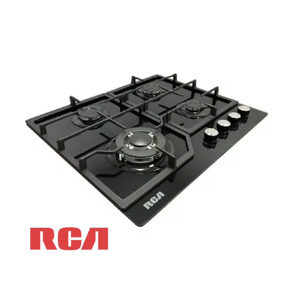 Encimera a Gas Empotrable RCA 4 Quemadores Vidrio Templado 60GJ084