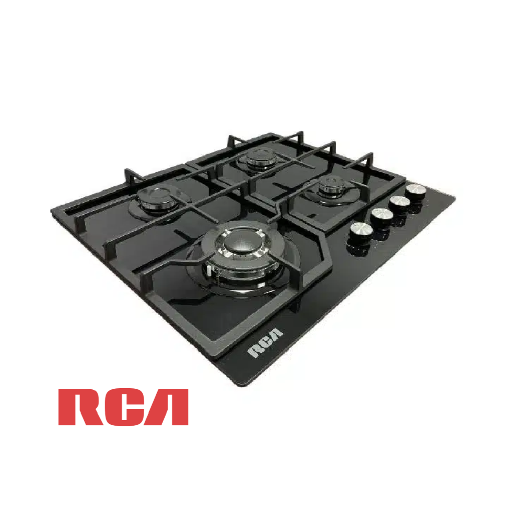 Encimera a Gas Empotrable RCA 4 Quemadores Vidrio Templado 60GJ084
