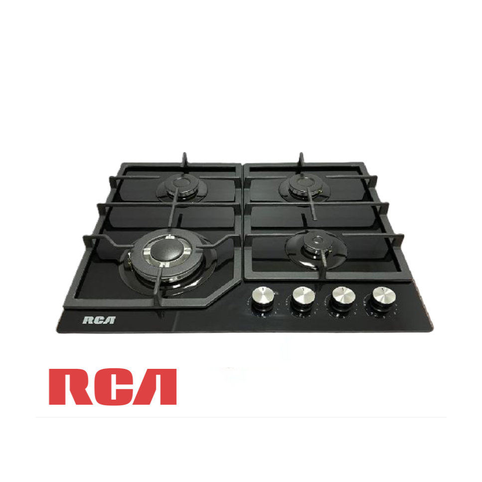 Encimera a Gas Empotrable RCA 4 Quemadores Vidrio Templado 60GJ084