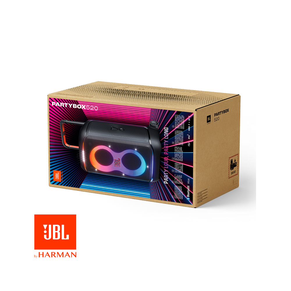 Parlante Altavoz JBL Portátil 400W Bluetooth Con Luces y Batería Recargable PARTYBOX 520