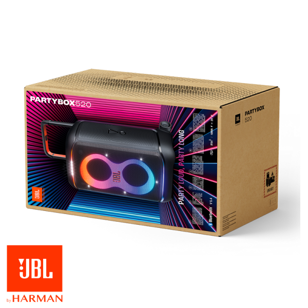 Parlante Altavoz JBL Portátil 400W Bluetooth Con Luces y Batería Recargable PARTYBOX 520