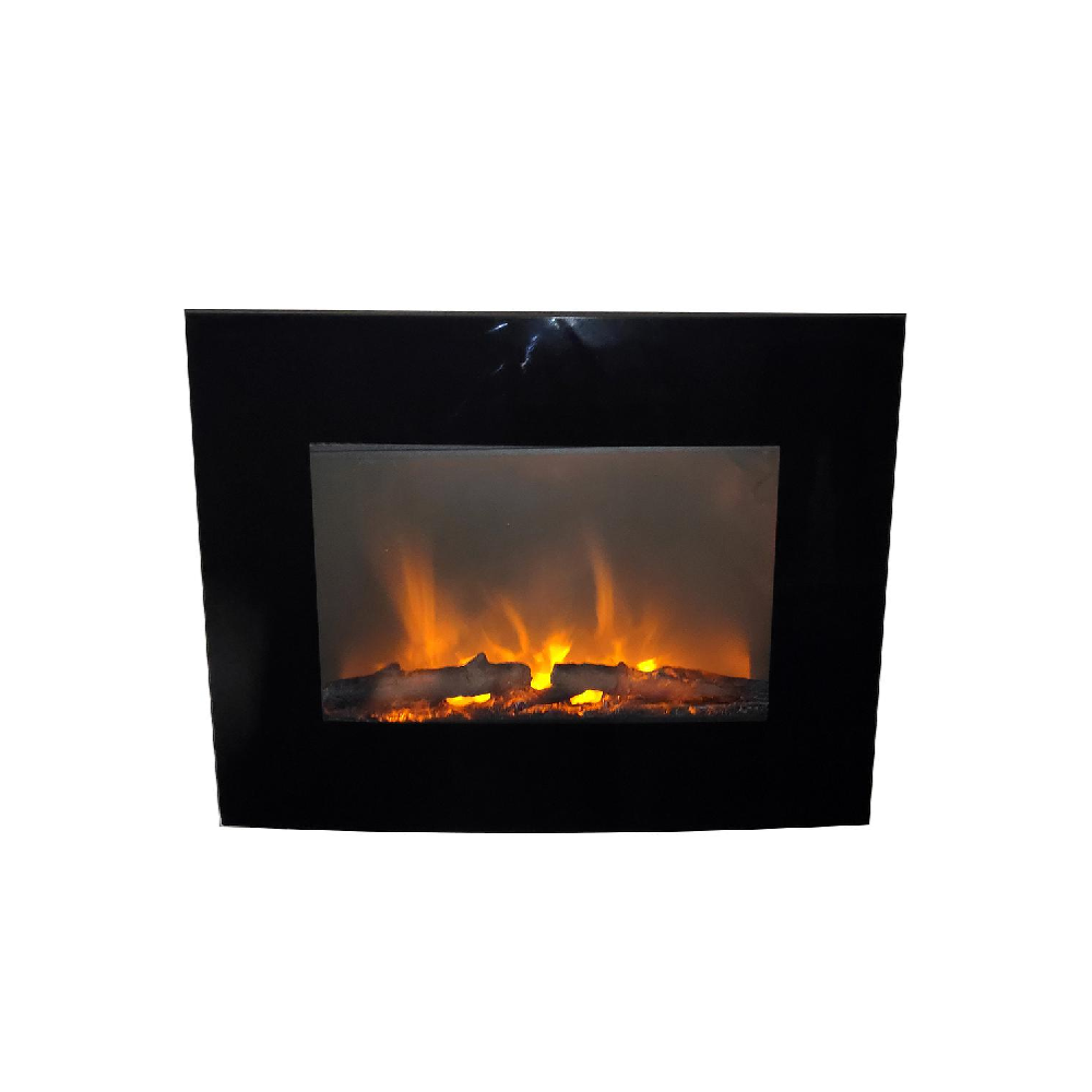 Chimenea Eléctrica Negra de Pared Efecto Troncos 120V NT-GS26A