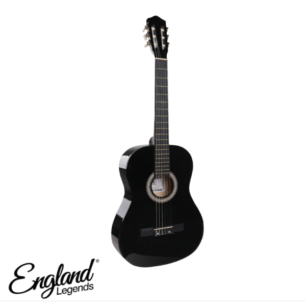 Guitarra Eléctrica Stratocaster England Legends Amarilla Con Bordes Negros + Amplificador de 10W EL-GEC 01 SB-AMP10