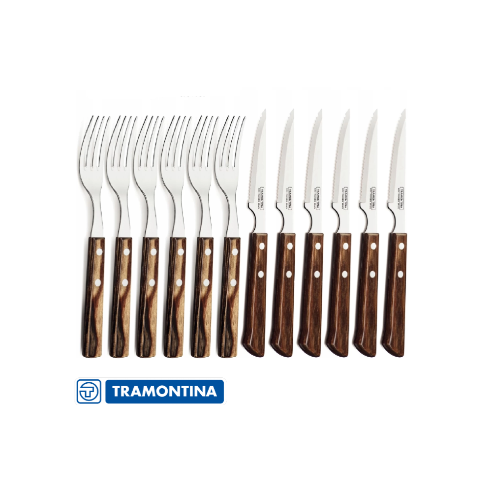 Cubiertos Para Asado Tramontina 12 Piezas 21199/909