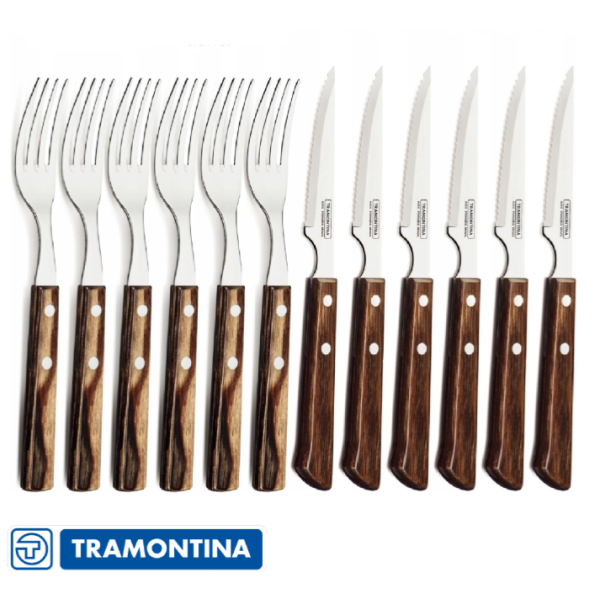 Cubiertos Para Asado Tramontina 12 Piezas 21199/909