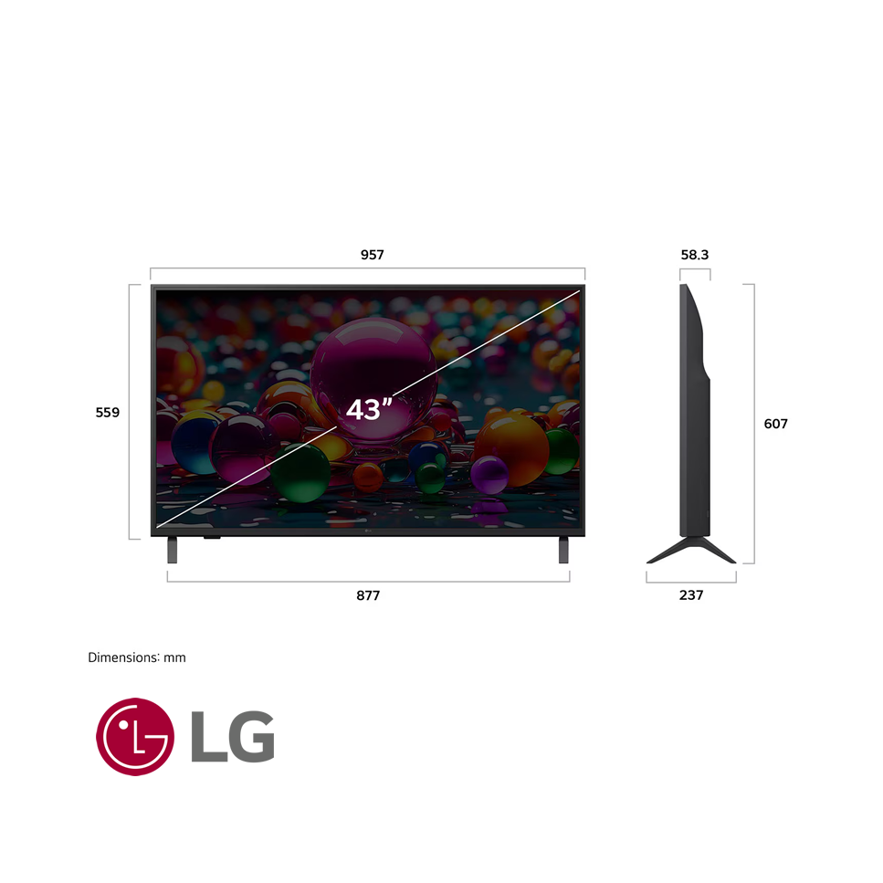 Televisor LG 43″ Pulgadas Smart TV LED Ultra HD 4K Bluetooth 43UA7500