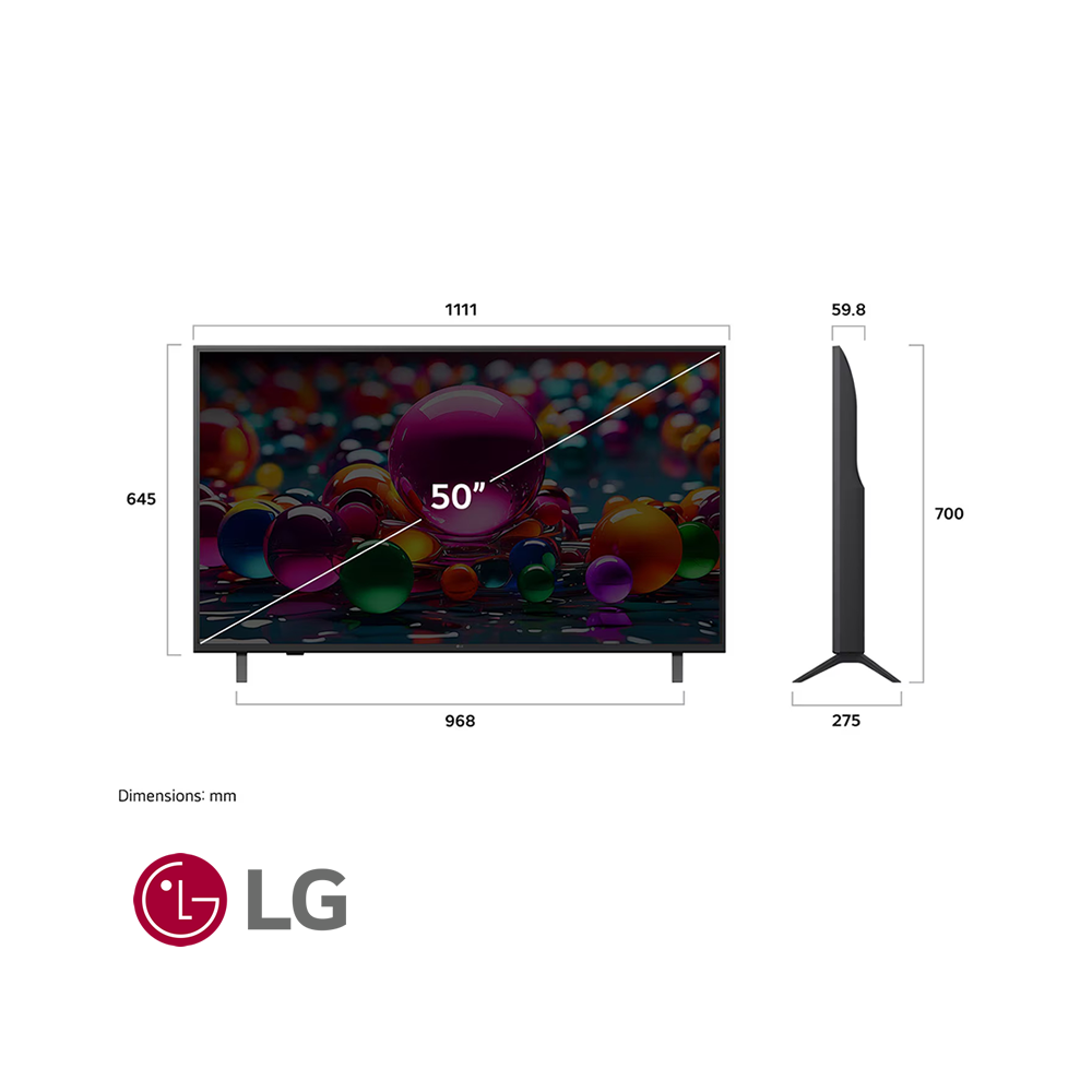 Televisor LG 50″ Pulgadas Smart TV LED Ultra HD 4K Bluetooth 50UA7500